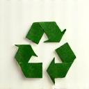A recycling symbol icon representing recycled packaging